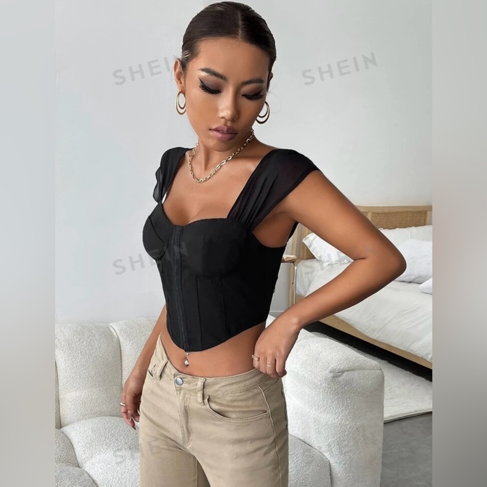 Black Corset Top size M - Picture 4 of 9